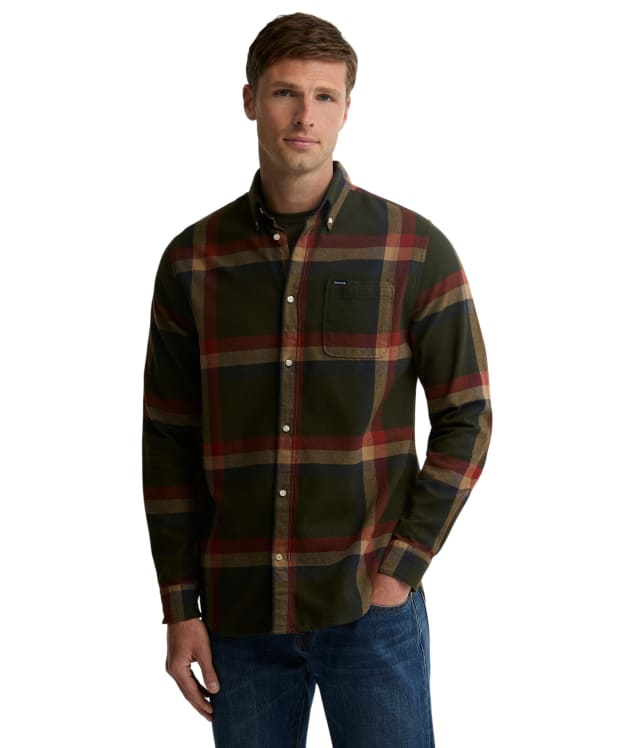 Men's Barbour Folley Tailored Shirt - Mid Olive