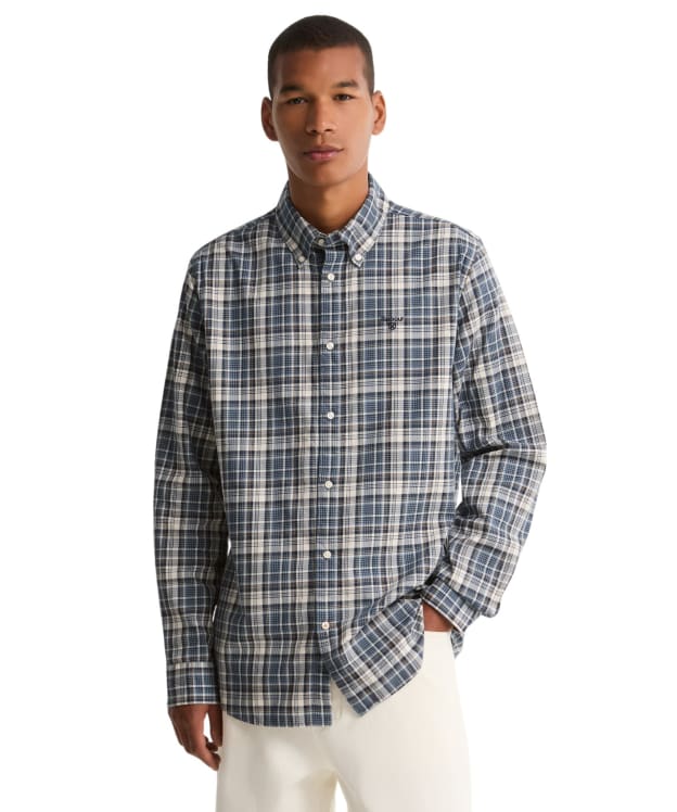 Men's Barbour Mosswood Tailored Checked Shirt - Navy