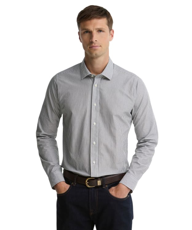 Men's Barbour Graham Striped Tailored Shirt - Forest