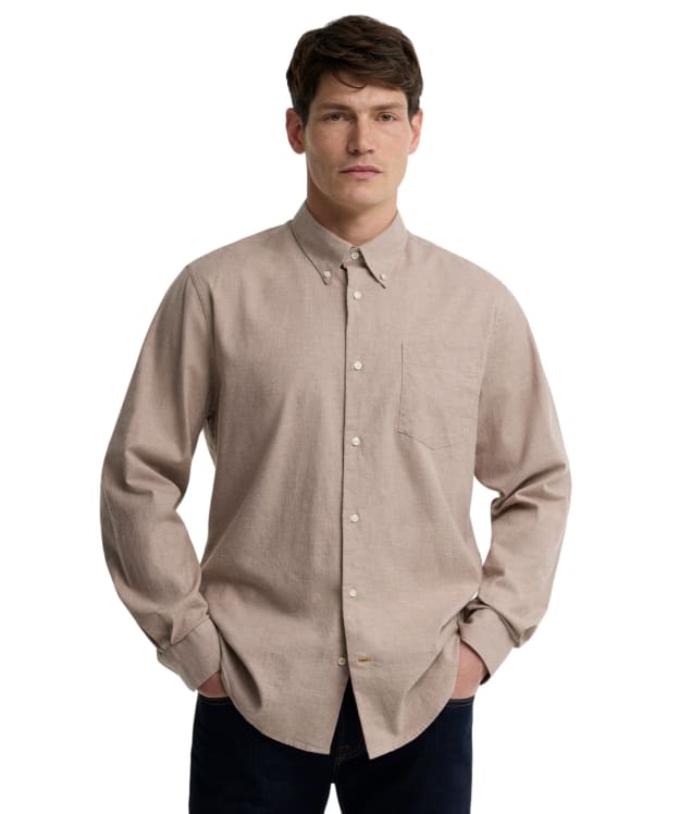 Men's Barbour Aukside Regular Shirt - Stone Marl