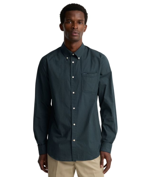 Men's Barbour Harbourwall Tailored Gingham Shirt - Sycamore Green