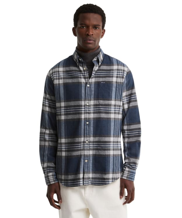 Men's Barbour Dovedale Tailored Checked Shirt - Grey Marl