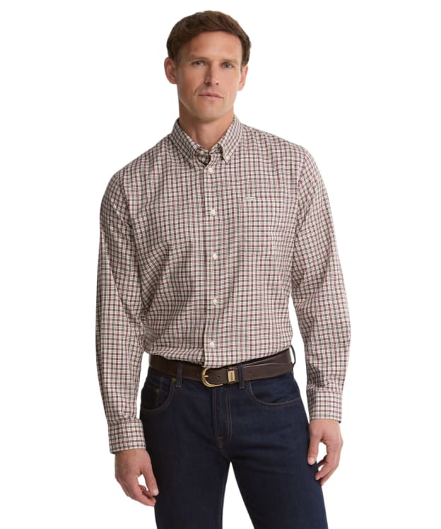 Men's Barbour William Regular Fit Checked Shirt - Olive