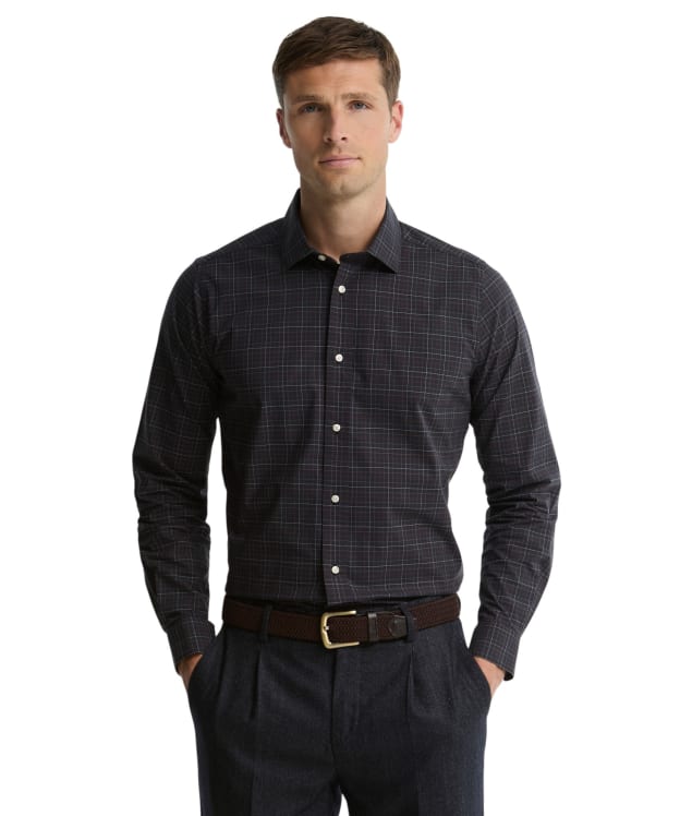 Men's Barbour Ashfield Tailored Tattersall Shirt - Navy