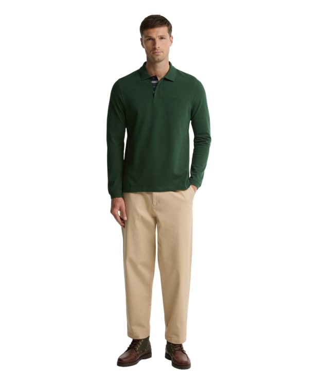 Men's Barbour Washed Stretch Twill Relaxed Fit Trouser - Light Stone