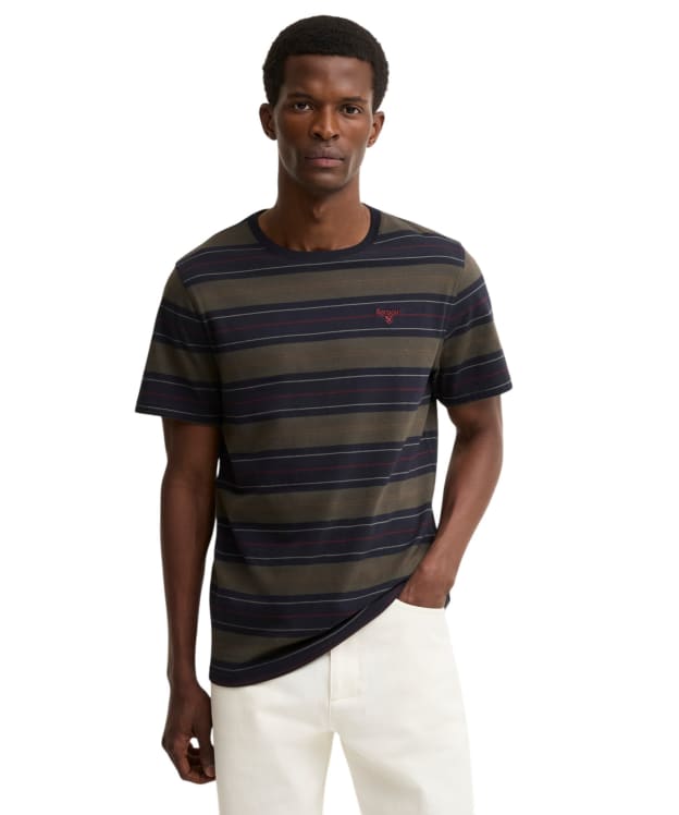 Men's Barbour Tartham Tailored Stripe T-Shirt - Dark Navy