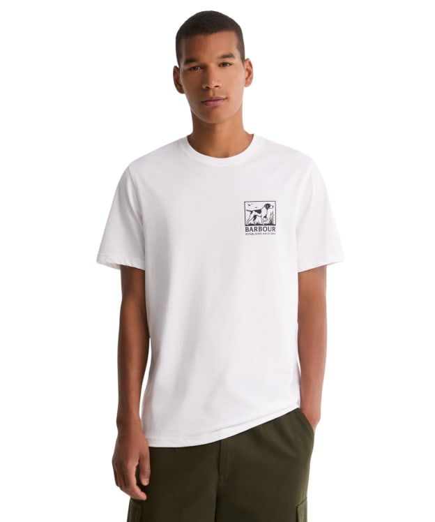 Men's Barbour Setter Graphic Tailored T-Shirt - White