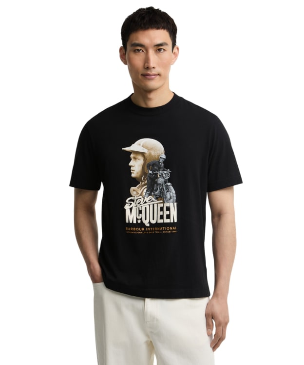 Men's Barbour International Steve McQueen Rainey Graphic T-Shirt - Black