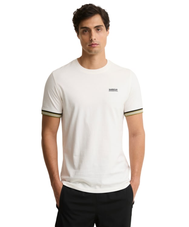 Men's Barbour International Newport Tipped T-Shirt - Whisper White
