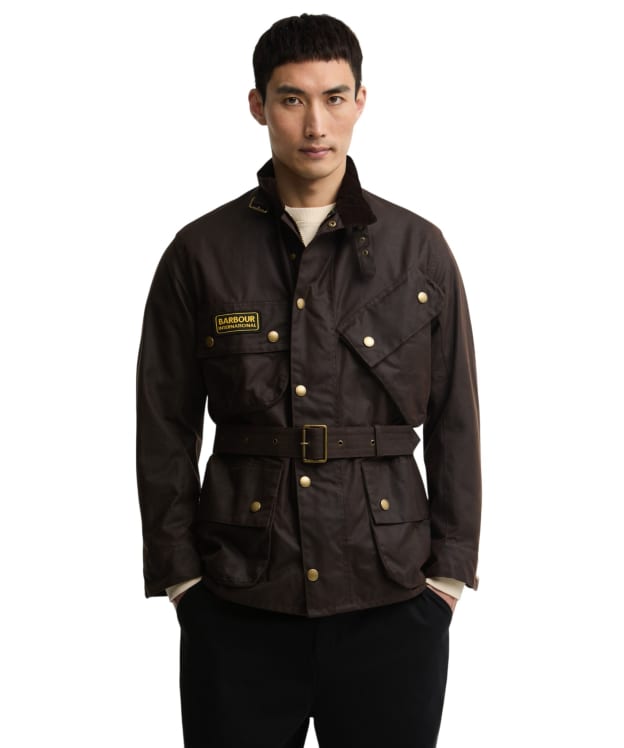 Men's Barbour International Original Waxed Jacket - Dark Brown