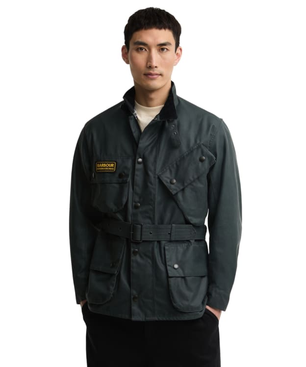 Men's Barbour International Original Waxed Jacket - Dark Slate