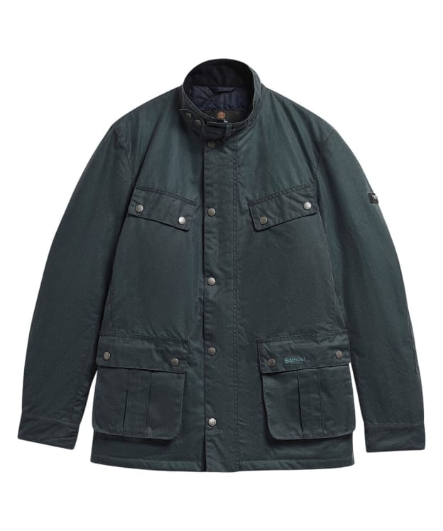 Men's Barbour International Tourer Duke Waxed Jacket - Dark Slate