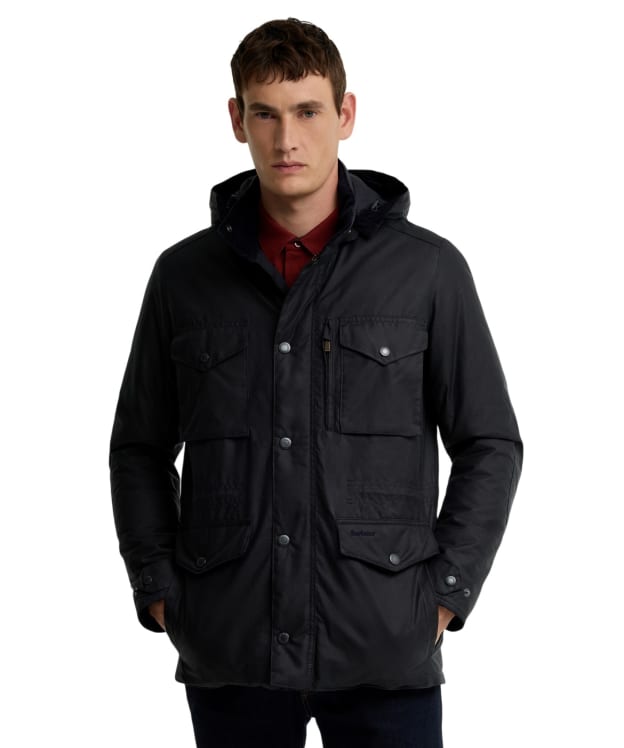 Men's Barbour Winter Sapper Waxed Jacket - Navy / Shadow