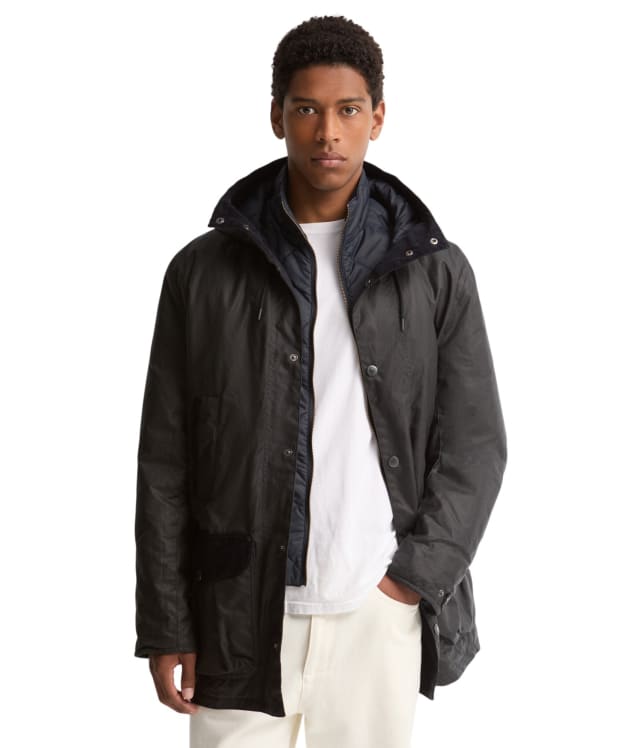 Men's Barbour Winter Beaufort Waxed Parka - Navy