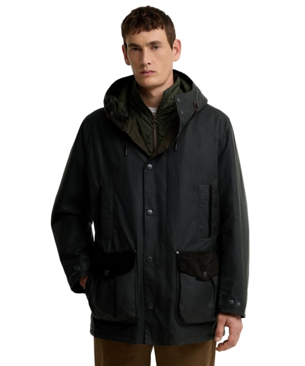 Men's Barbour Winter Beaufort Waxed Parka - Sage