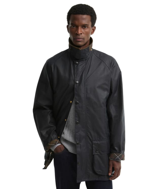 Men's Barbour Icons Beaufort Waxed Jacket - Navy