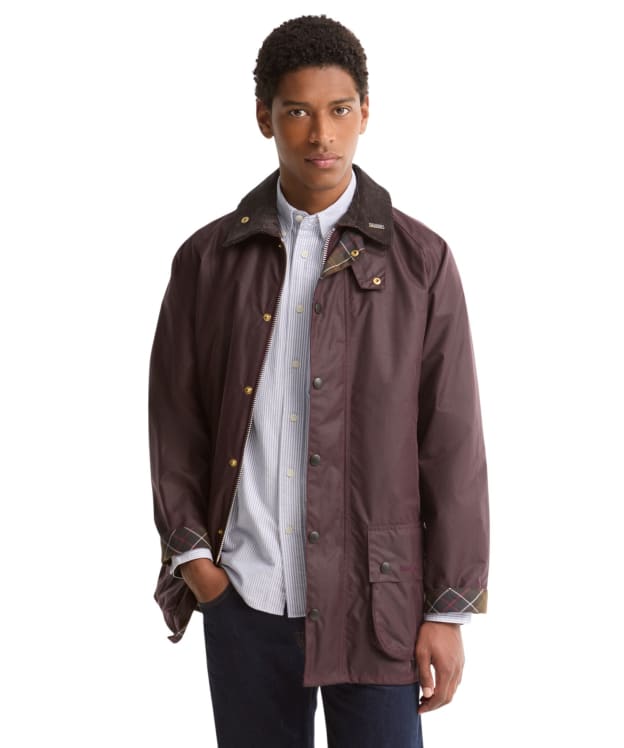 Men's Barbour Icons Beaufort Waxed Jacket - Bordeaux