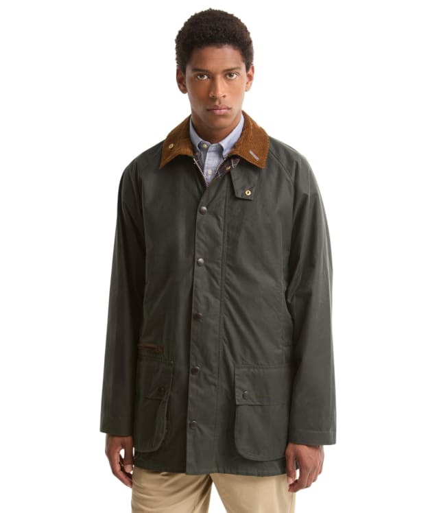 Men's Barbour Icons Beaufort Waxed Jacket - Sage