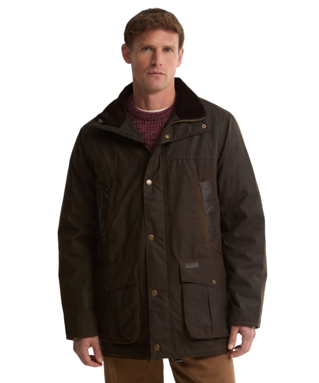 Men's Barbour Sandale Waxed Jacket - Olive