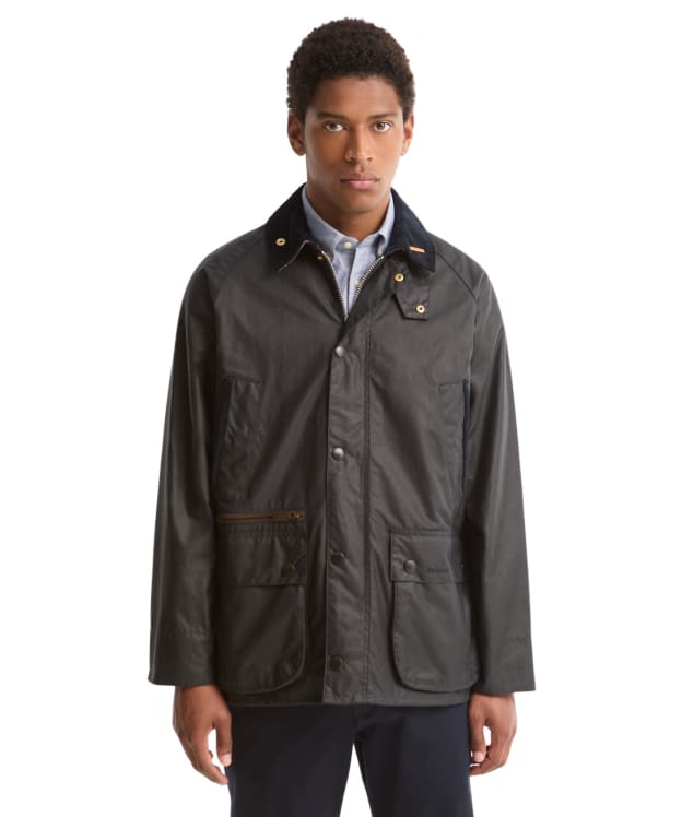 Men's Barbour Icons Bedale Waxed Jacket - Navy / Birchwood
