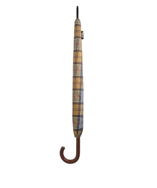 Barbour Mixed Tartan Full Length Umbrella - Dress / Cardinal / Dark Shadow Classic