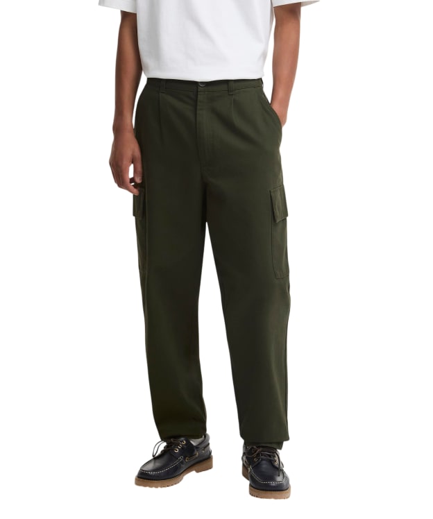 Men's Barbour Washed Cargo Relaxed Fit Trouser - Sage