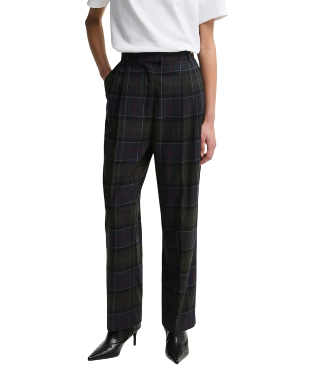 Women's Barbour Delilah Trousers - Shadow Classic Tartan