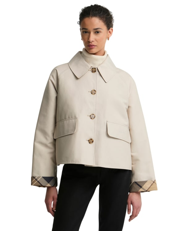 Women's Barbour Delilah Showerproof Jacket - Mist / Birchwood Dress