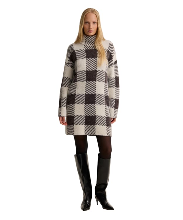 Women's Barbour International Amaya Knitted Mini Dress - Truffle Multi