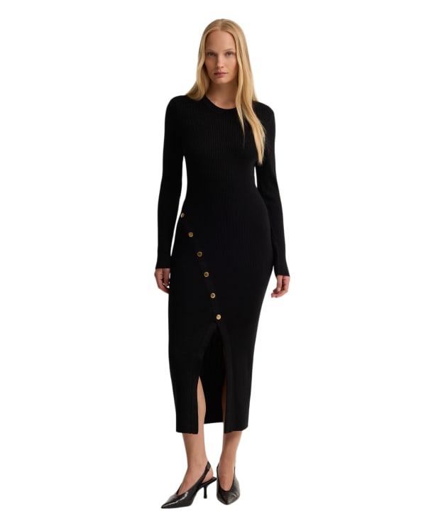 Women's Barbour International Molina Knitted Midi Dress - Black