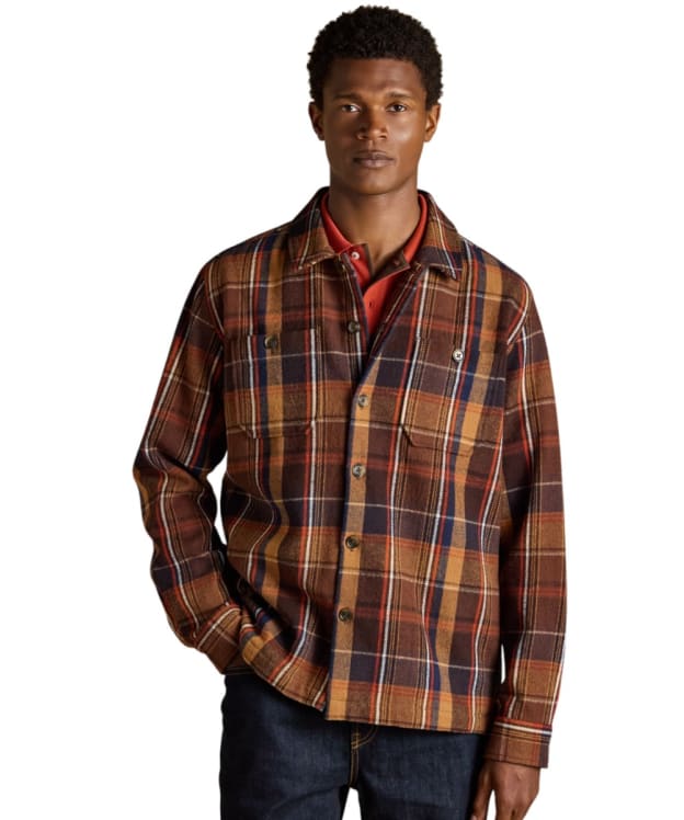 Men's Joules Flannel Overshirt - Brown