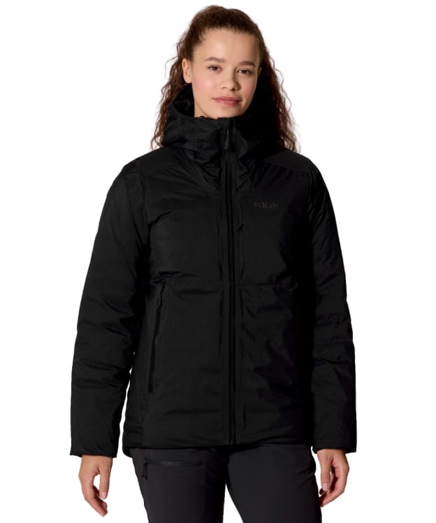 Women's Rab Microlight Shield Waterproof Down Jacket - Black