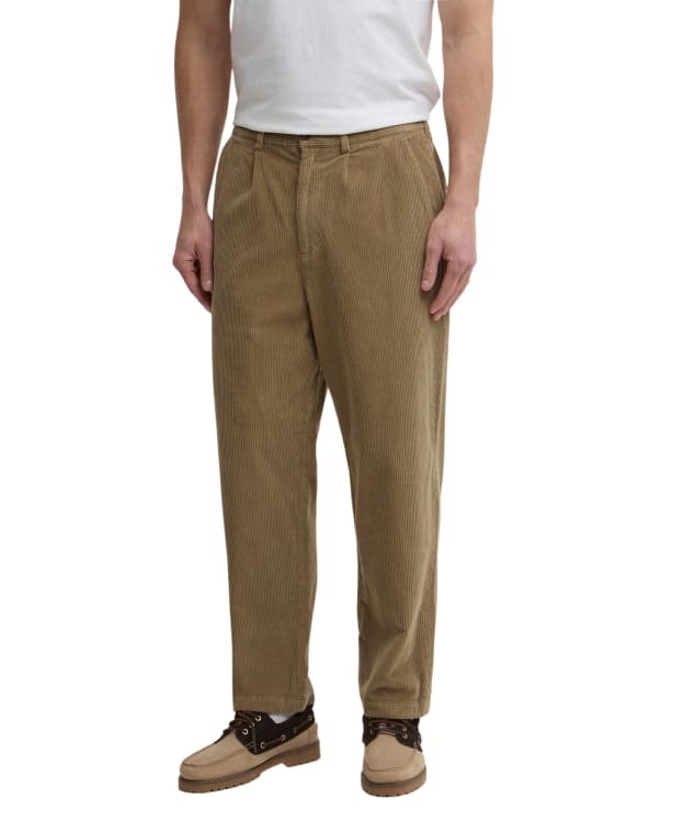 Men's Barbour Stretch Cord Relaxed Fit Trouser - Mushroom