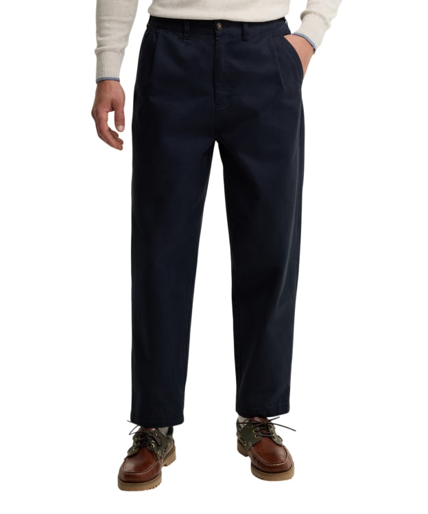 Men's Barbour Yorklane Twill Trouser - Dark Navy