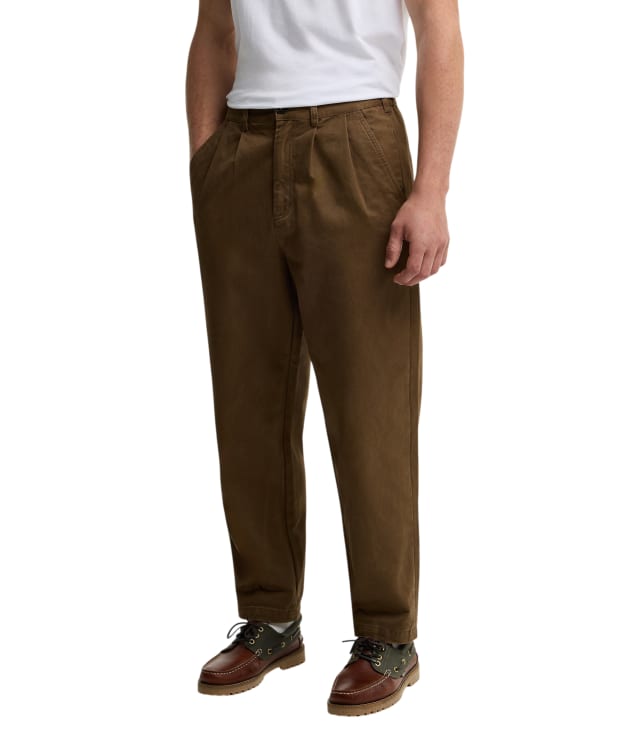 Men's Barbour Yorklane Twill Trouser - Dark Sand