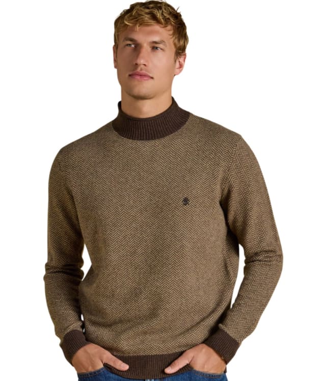 Men's Joules Highland Roll Neck Jumper - Brown