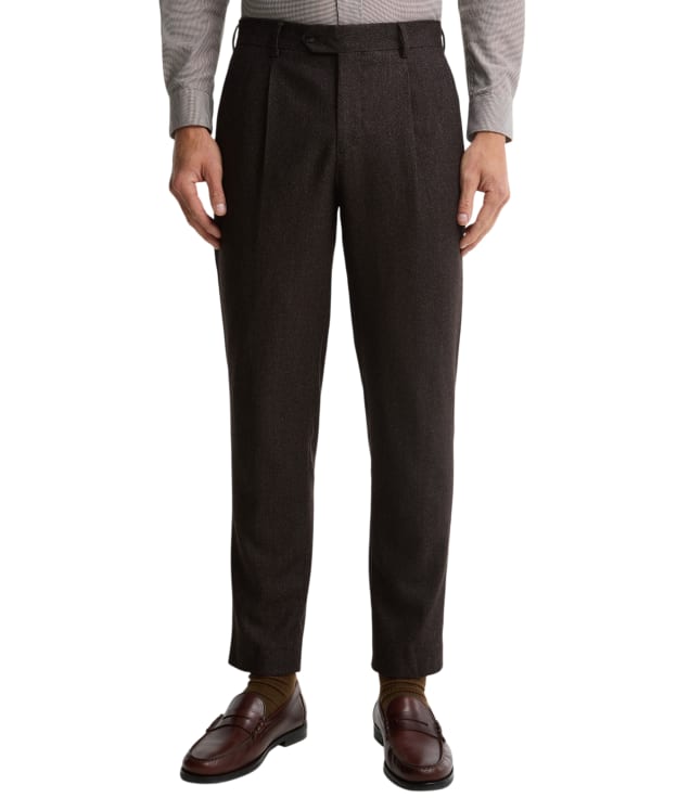 Men's Barbour Carlton Wool Cashmere Trouser - Brown Marl