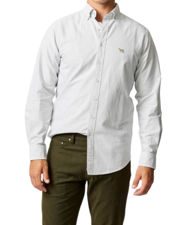 Men's Rodd & Gunn Gunn Oxford Stripe Sports Fit Shirt - Eucalyptus