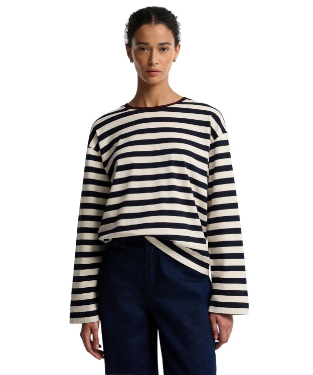 Women's Barbour Woodhouse Striped Top - Dark Navy / Birch