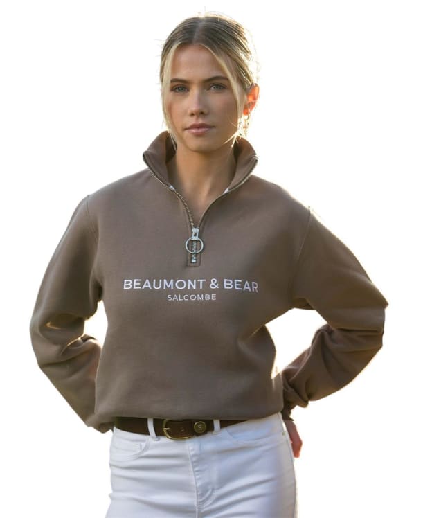 Beaumont & Bear Kingswear Unisex 1/4 Zip Sweatshirt - Otter