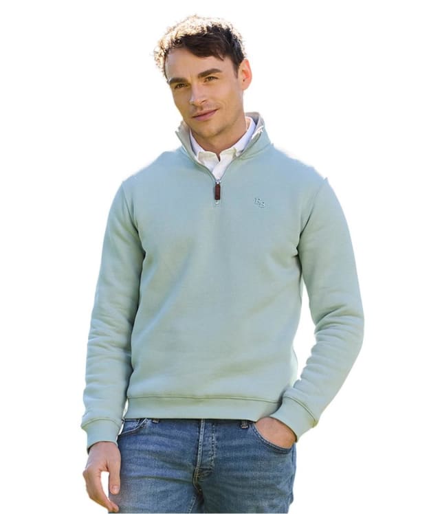 Beaumont & Bear Tuckenhay Unisex 1/4 Zip Sweatshirt - Duckegg