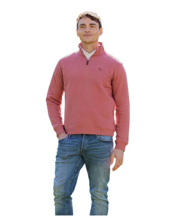 Beaumont & Bear Tuckenhay Unisex 1/4 Zip Sweatshirt - Antique Rose