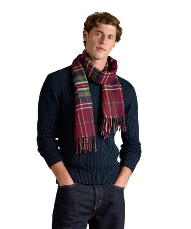 Men's Joules Langtree Checked Scarf - Red