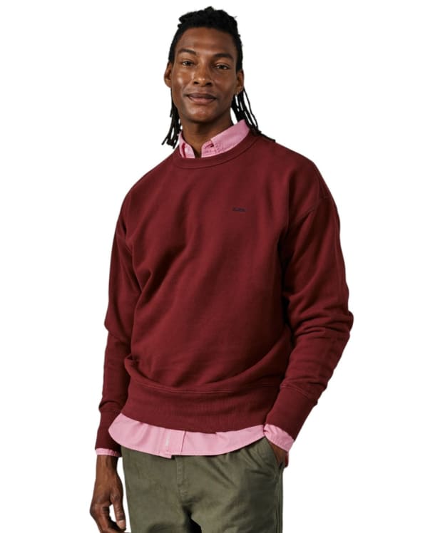 Men's Aubin Brandon Crew Neck Sweater - Oxblood