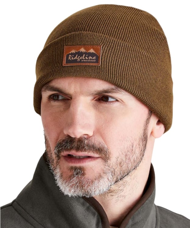 Ridgeline Heritage Fine Knit Beanie Hat - Teak