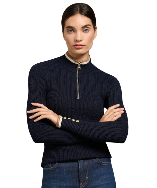 Women's Holland Cooper Zoe Quarter Zip Knit - Ink Navy