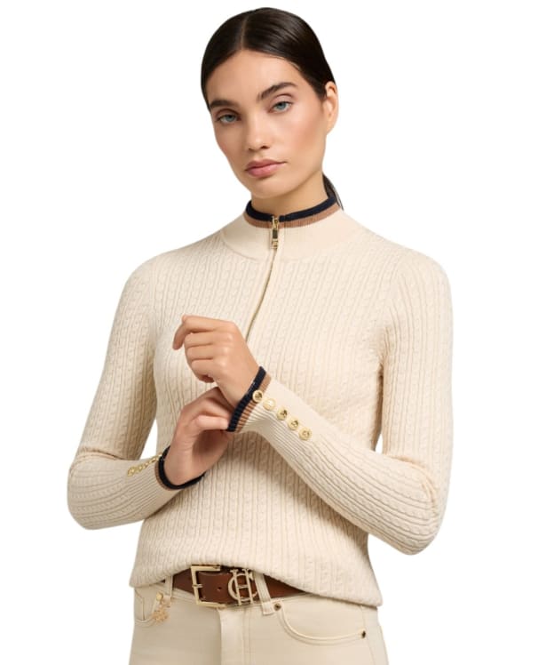 Women's Holland Cooper Zoe Quarter Zip Knit - Almond