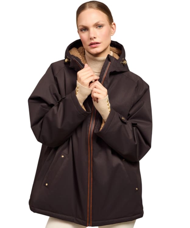 Women's Holland Cooper One-Size Waterproof Jacket - Chocolate