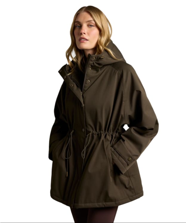 Women's Holland Cooper One-Size Waterproof Parka - Olive Brown