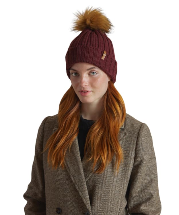 Women's Fairfax & Favor Signature Bobble Hat - Port